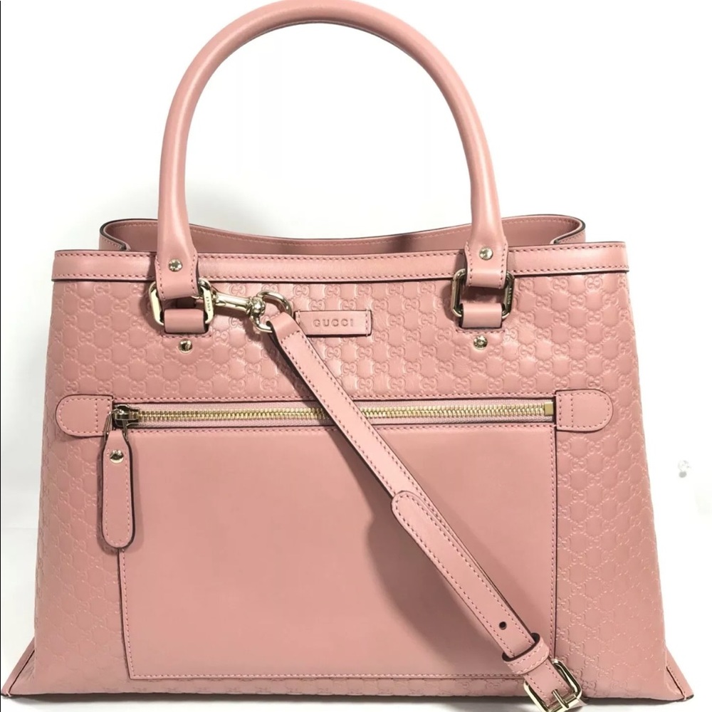「SOLD」NEW AUTH GUCCI Microguccissima PINK Tote Handbag